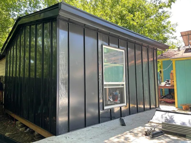 Black standing seam metal wall panels for Metal Roof Installation in Pittsgrove